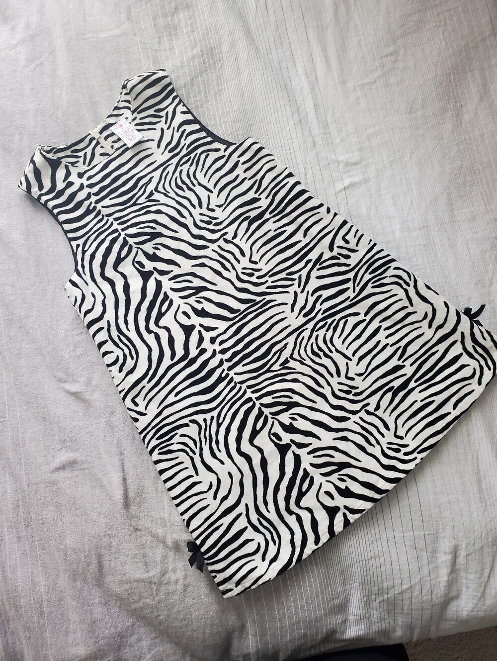 Vintage Gymboree 2003 Zebra Print A-Line Jumper Dress Girls Size 8 Y2K Retro